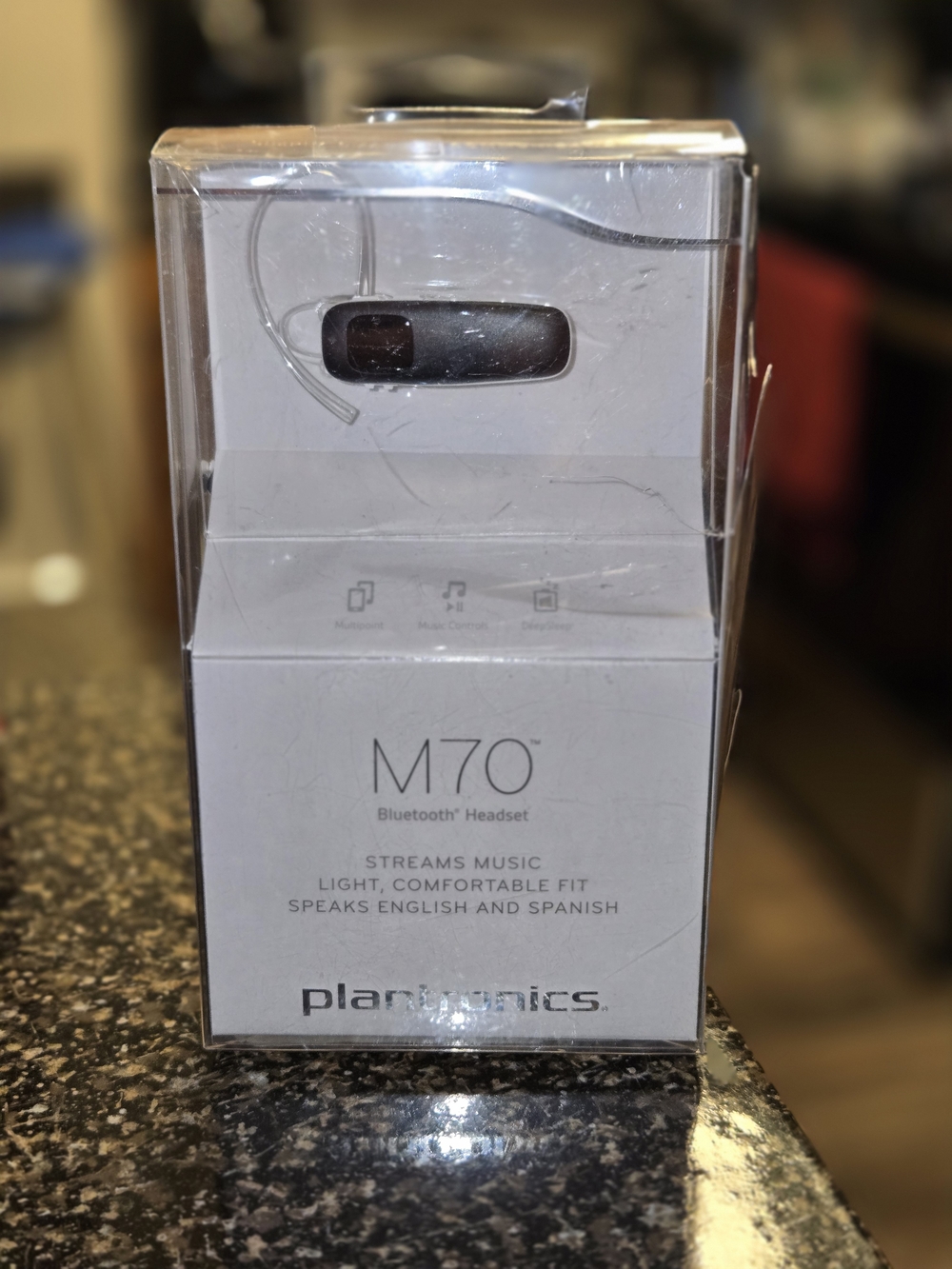 Plantronics M70 Mobile Universal Bluetooth Headset, Black, New